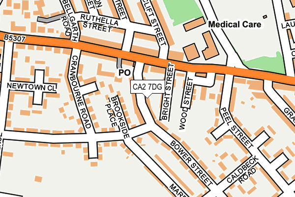 CA2 7DG map - OS OpenMap – Local (Ordnance Survey)