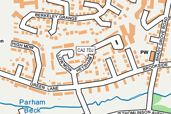 CA2 7DJ map - OS OpenMap – Local (Ordnance Survey)