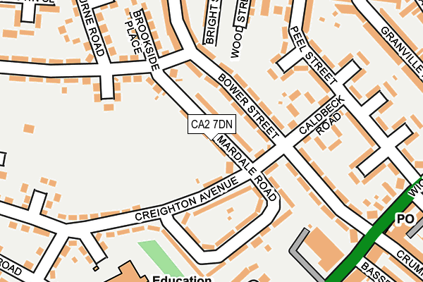 CA2 7DN map - OS OpenMap – Local (Ordnance Survey)