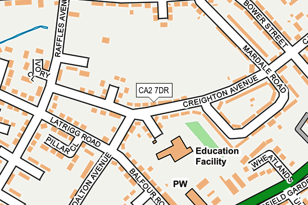 CA2 7DR map - OS OpenMap – Local (Ordnance Survey)