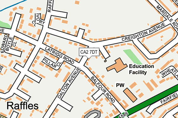 CA2 7DT map - OS OpenMap – Local (Ordnance Survey)