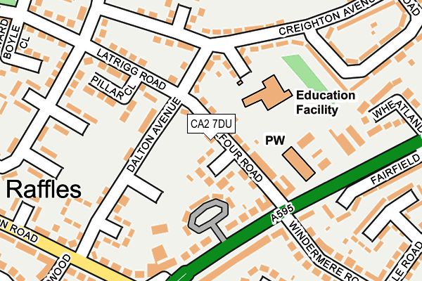 CA2 7DU map - OS OpenMap – Local (Ordnance Survey)