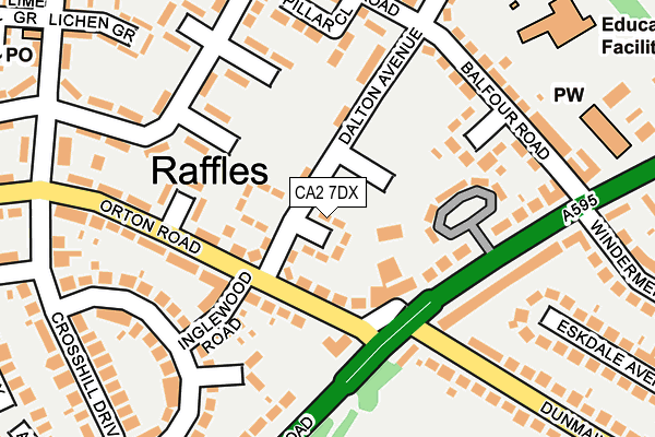 CA2 7DX map - OS OpenMap – Local (Ordnance Survey)