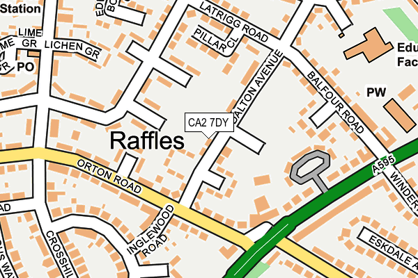 CA2 7DY map - OS OpenMap – Local (Ordnance Survey)