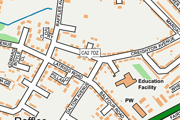 CA2 7DZ map - OS OpenMap – Local (Ordnance Survey)
