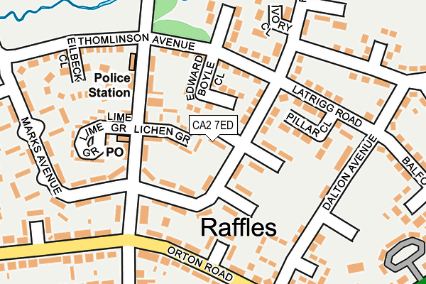 CA2 7ED map - OS OpenMap – Local (Ordnance Survey)