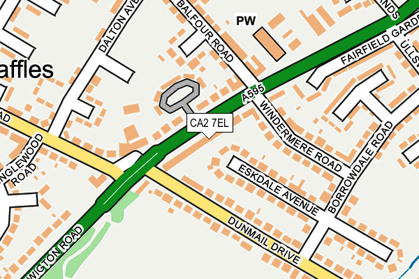 CA2 7EL map - OS OpenMap – Local (Ordnance Survey)