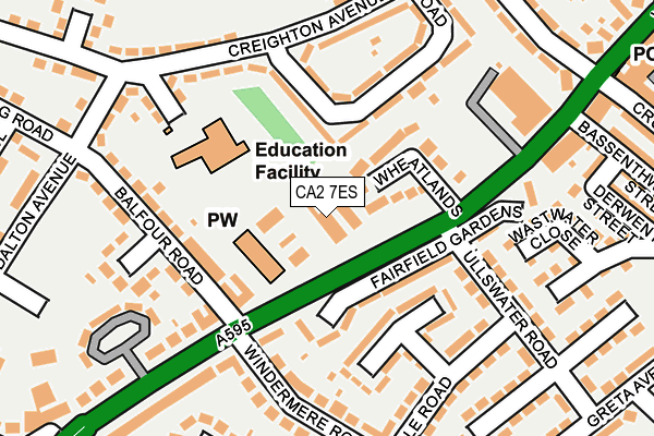 CA2 7ES map - OS OpenMap – Local (Ordnance Survey)