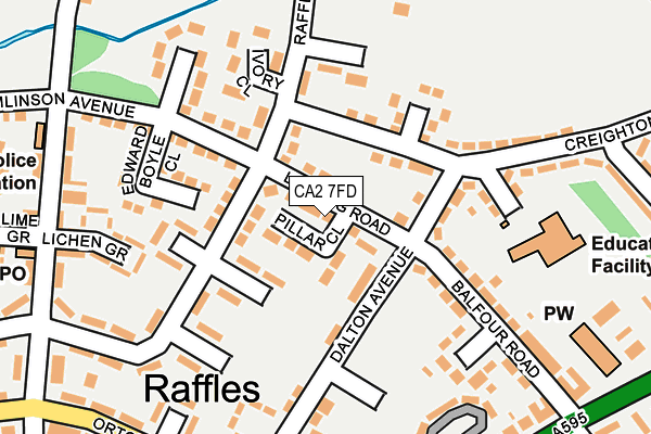 CA2 7FD map - OS OpenMap – Local (Ordnance Survey)
