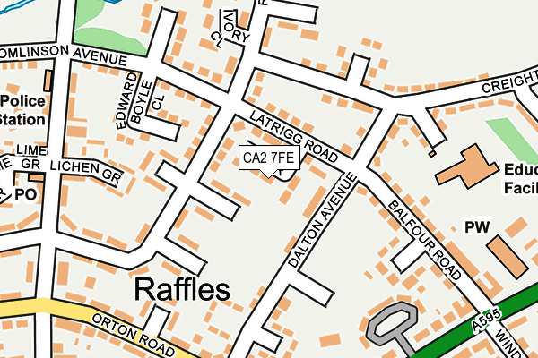 CA2 7FE map - OS OpenMap – Local (Ordnance Survey)