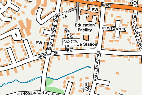 CA2 7GW map - OS OpenMap – Local (Ordnance Survey)