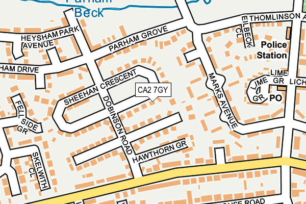 CA2 7GY map - OS OpenMap – Local (Ordnance Survey)