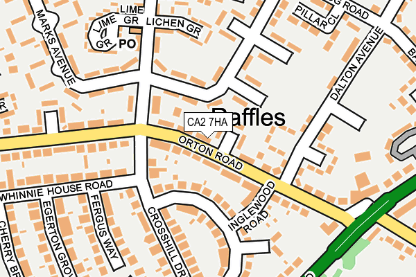 CA2 7HA map - OS OpenMap – Local (Ordnance Survey)