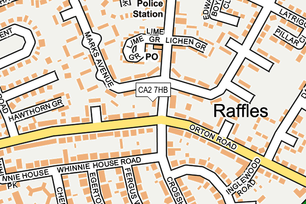 CA2 7HB map - OS OpenMap – Local (Ordnance Survey)