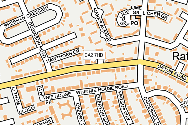 CA2 7HD map - OS OpenMap – Local (Ordnance Survey)