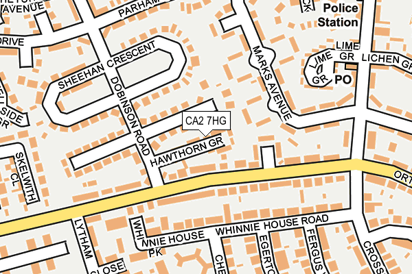 CA2 7HG map - OS OpenMap – Local (Ordnance Survey)