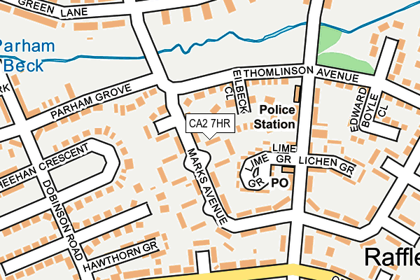 CA2 7HR map - OS OpenMap – Local (Ordnance Survey)