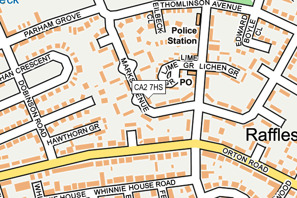 CA2 7HS map - OS OpenMap – Local (Ordnance Survey)