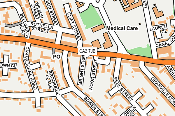 CA2 7JB map - OS OpenMap – Local (Ordnance Survey)