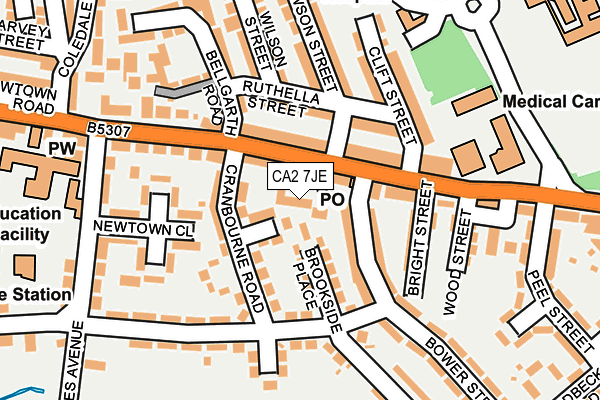 CA2 7JE map - OS OpenMap – Local (Ordnance Survey)