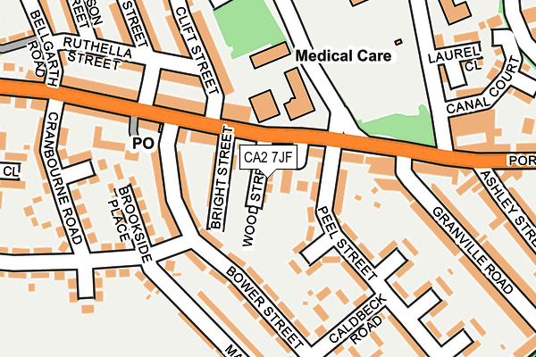 CA2 7JF map - OS OpenMap – Local (Ordnance Survey)