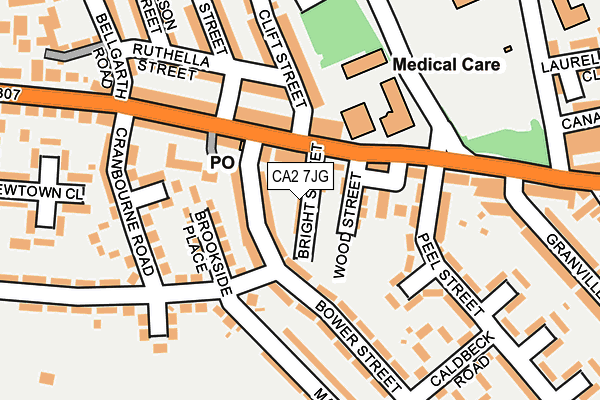 CA2 7JG map - OS OpenMap – Local (Ordnance Survey)