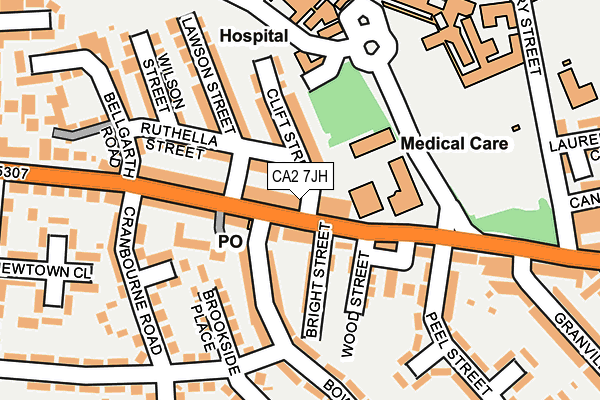CA2 7JH map - OS OpenMap – Local (Ordnance Survey)