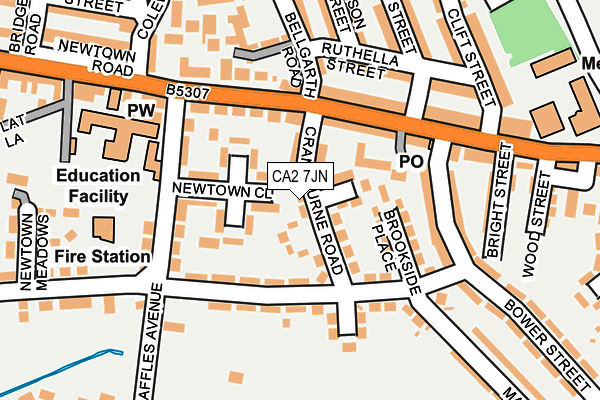 CA2 7JN map - OS OpenMap – Local (Ordnance Survey)