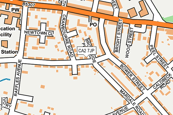 CA2 7JP map - OS OpenMap – Local (Ordnance Survey)