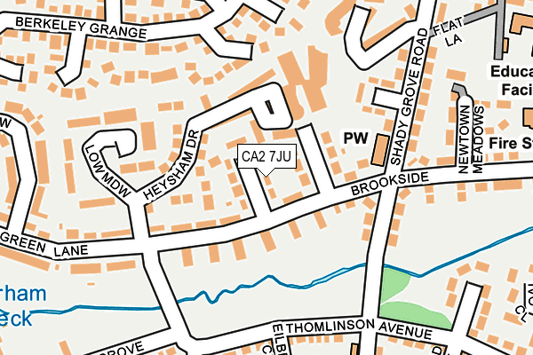 CA2 7JU map - OS OpenMap – Local (Ordnance Survey)