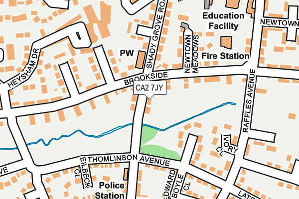 CA2 7JY map - OS OpenMap – Local (Ordnance Survey)