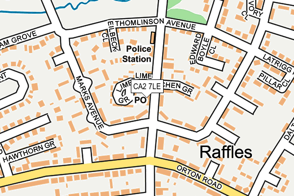 CA2 7LE map - OS OpenMap – Local (Ordnance Survey)