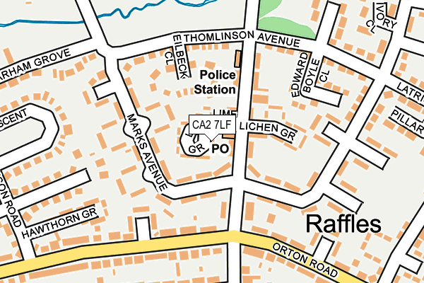 CA2 7LF map - OS OpenMap – Local (Ordnance Survey)
