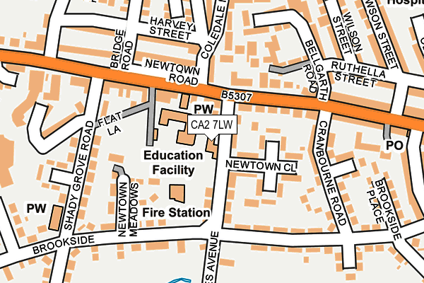 CA2 7LW map - OS OpenMap – Local (Ordnance Survey)