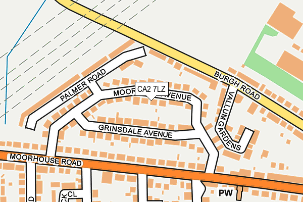 CA2 7LZ map - OS OpenMap – Local (Ordnance Survey)