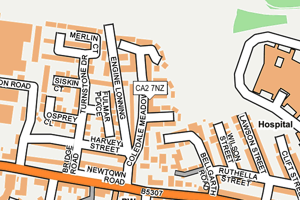 CA2 7NZ map - OS OpenMap – Local (Ordnance Survey)