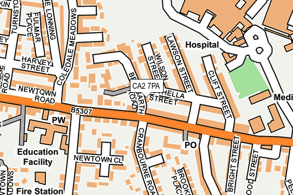 CA2 7PA map - OS OpenMap – Local (Ordnance Survey)