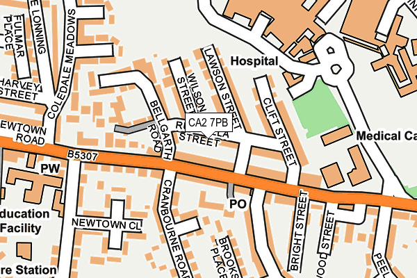 CA2 7PB map - OS OpenMap – Local (Ordnance Survey)