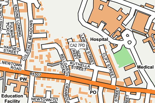 CA2 7PD map - OS OpenMap – Local (Ordnance Survey)