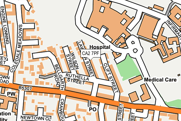 CA2 7PF map - OS OpenMap – Local (Ordnance Survey)