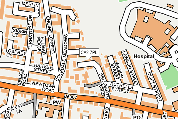 CA2 7PL map - OS OpenMap – Local (Ordnance Survey)