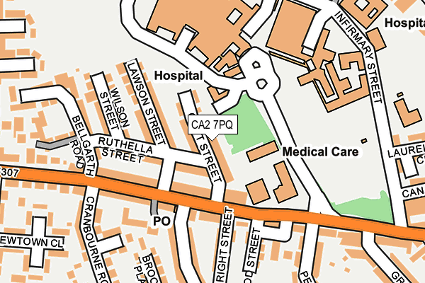 CA2 7PQ map - OS OpenMap – Local (Ordnance Survey)