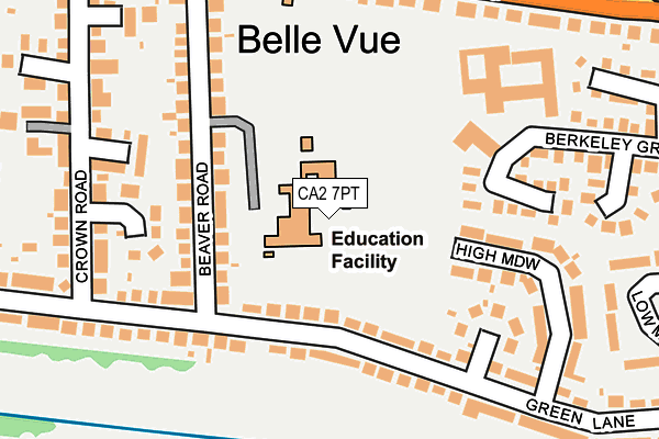 CA2 7PT map - OS OpenMap – Local (Ordnance Survey)