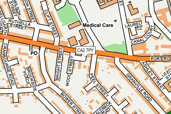 CA2 7PY map - OS OpenMap – Local (Ordnance Survey)