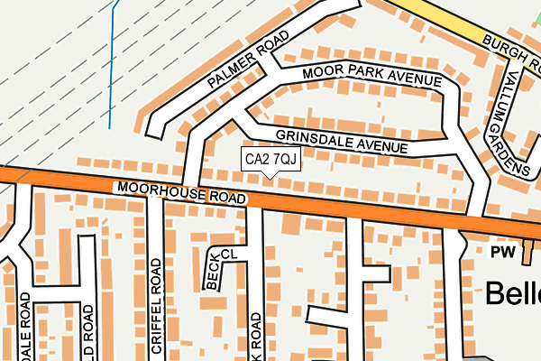 CA2 7QJ map - OS OpenMap – Local (Ordnance Survey)