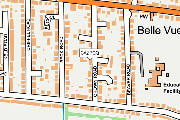 CA2 7QQ map - OS OpenMap – Local (Ordnance Survey)