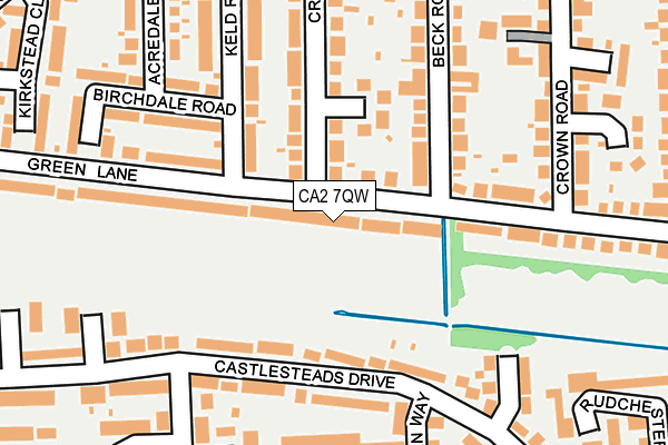 CA2 7QW map - OS OpenMap – Local (Ordnance Survey)