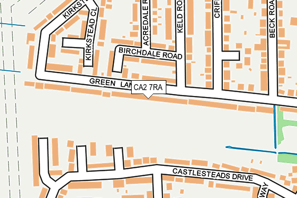 CA2 7RA map - OS OpenMap – Local (Ordnance Survey)