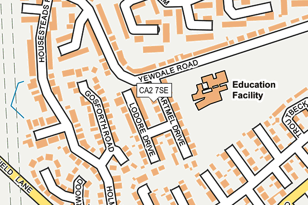 CA2 7SE map - OS OpenMap – Local (Ordnance Survey)