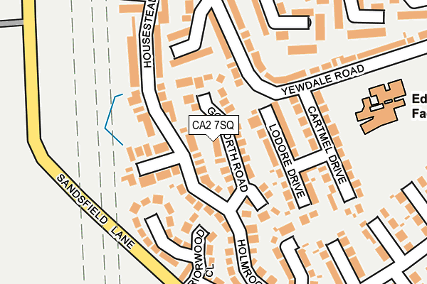 CA2 7SQ map - OS OpenMap – Local (Ordnance Survey)